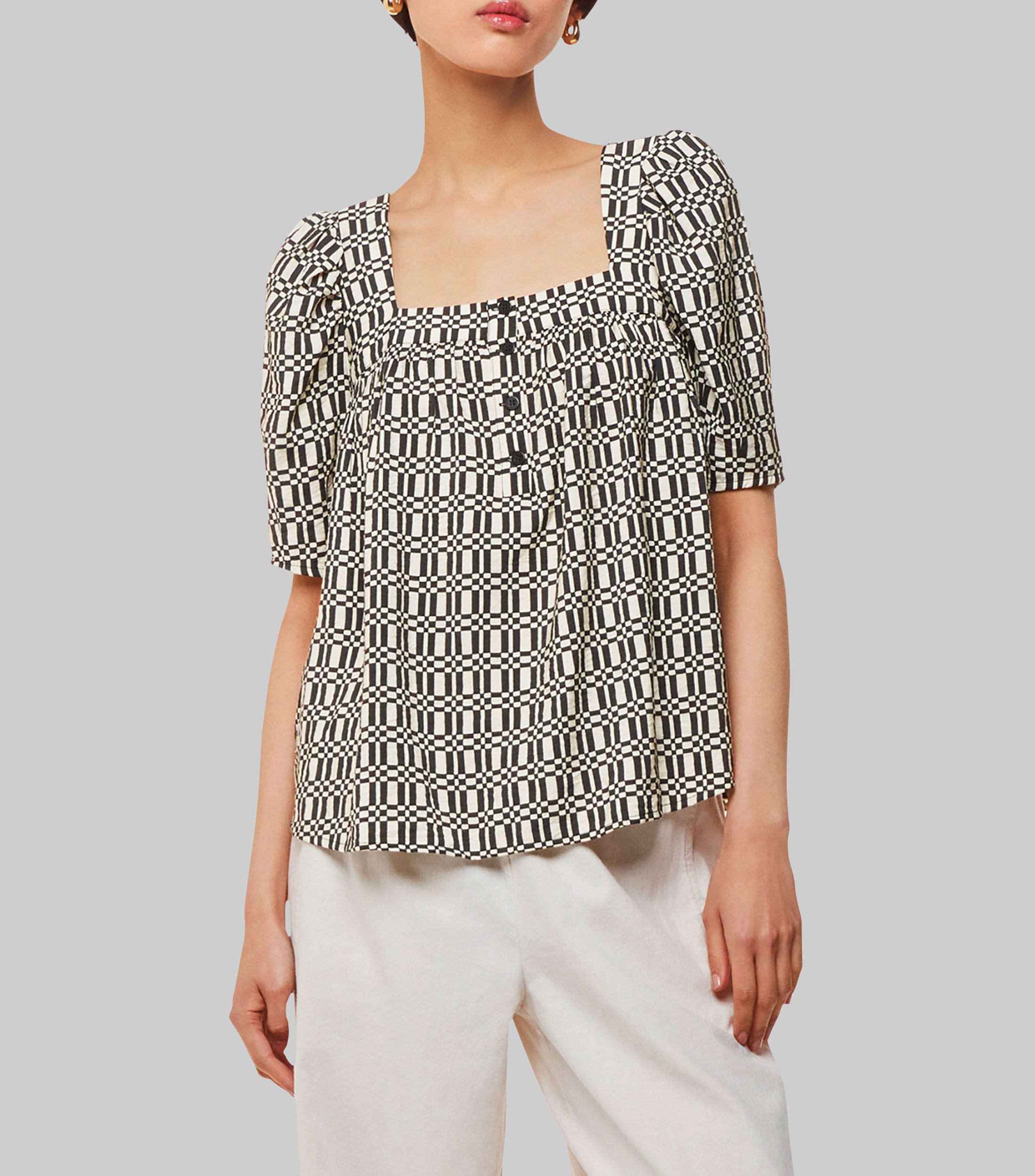 Blusa Manga Corta Mujer